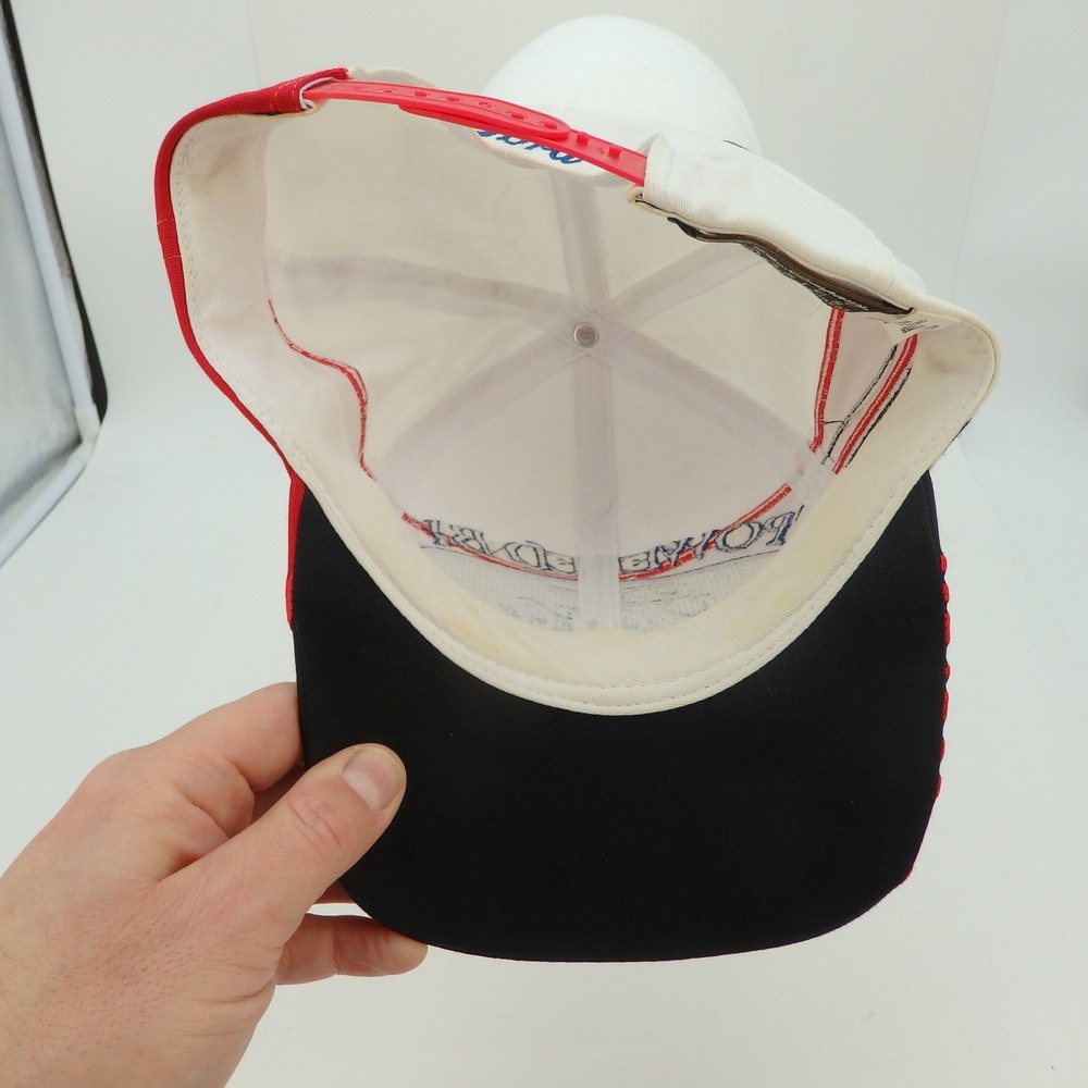Ford Powered By Ford Racing Embroidered Baseball Cap White Red Black - Picture 12 of 15